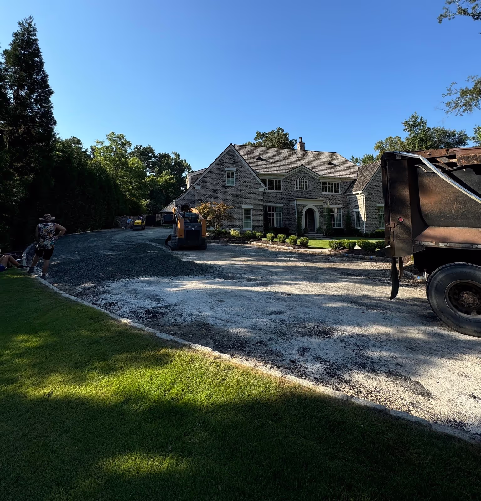 Asphalt paving project by Apex Paving